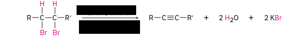 <p>Dehydrohalogenation of Dihalides (Alkynes) </p>