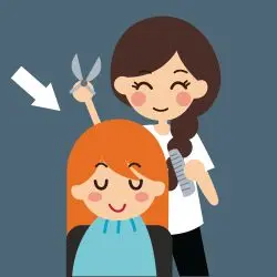 <p>cut (hair)</p>