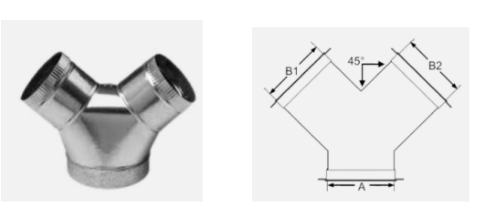 <p>A fitting used to connect branch pipe into a straight run of piping at a 45° angle</p>