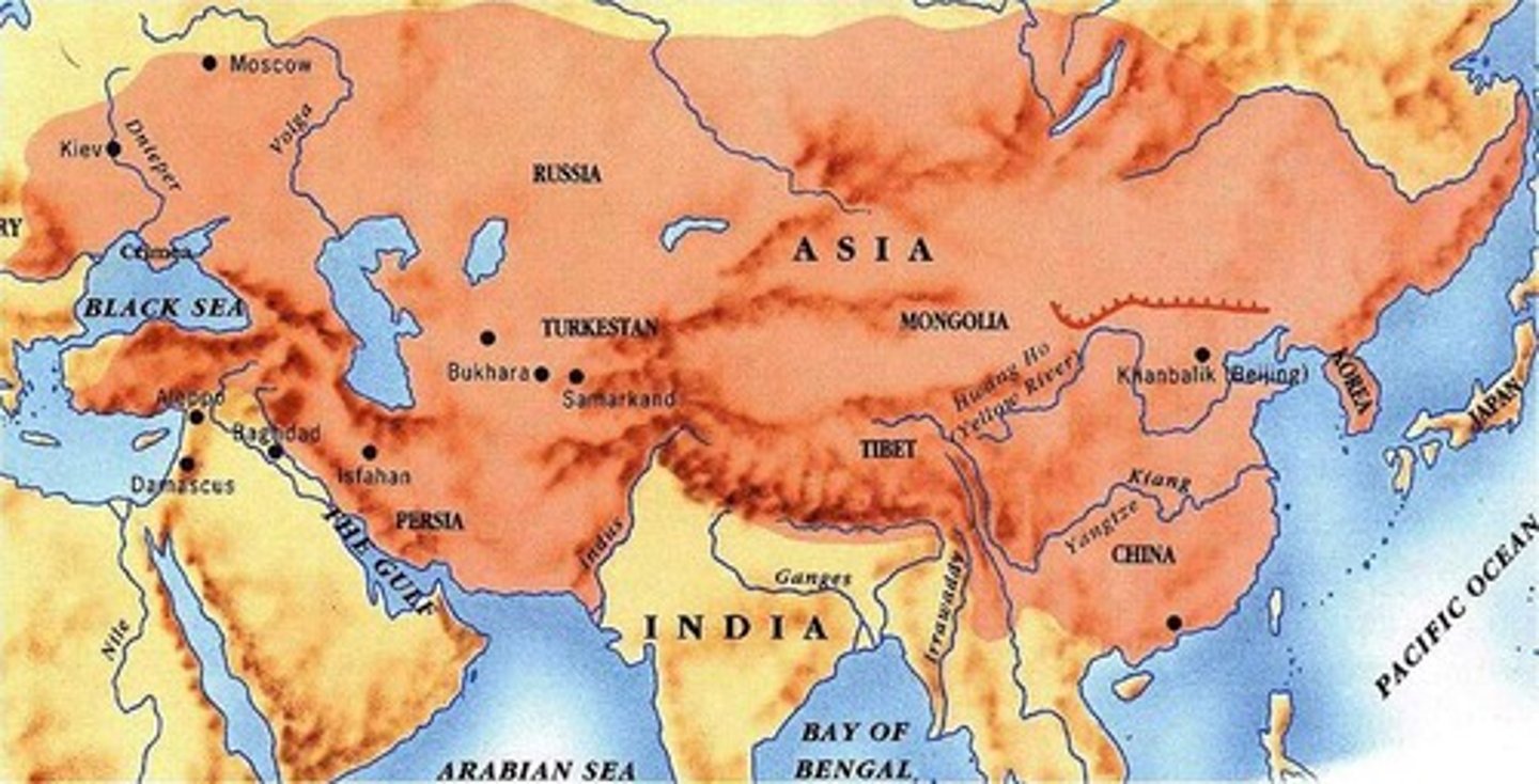 <p>-Era 1 from 1200 - 1450 CE saw a rise in several important Land-Based Empires, as well as a huge increase in trade and travel;</p><p>-CRITICAL ERA 1 EMPIRES TO KNOW:</p><p>-Song Dynasty in China/East Asia</p><p>-Mayans, Incans, and Aztecs in the Americas</p><p>-The disintegration of the Abbasid Caliphate into several smaller Turkic empires in the Middle East/South Asia</p><p>-The Islamic Delhi Sultanate in South Asia</p><p>-Kingdom of Zimbabwe, Mali Empire in Africa</p><p>-Feudalism and decentralization (no empire) in Western Europe</p><p>-The Mongol Empire in Asia/Middle East; they come in at the end and knock many empires down!</p><p>TRADE also massive. BIG FOUR ERA 1TRADE NETWORKS TO KNOW:</p><p>-Silk Roads in Eurasia/Middle East</p><p>-Trans-Saharan Routes in Africa</p><p>-Indian Ocean Basin trade</p><p>-Mediterranean Sea Trade</p><p>RELIGION also huge, with the spread of Christianity, Islam, Hinduism, and Buddhism</p><p>-The Black Plague, Marco Polo, Ibn Battuta, also major terms!</p>