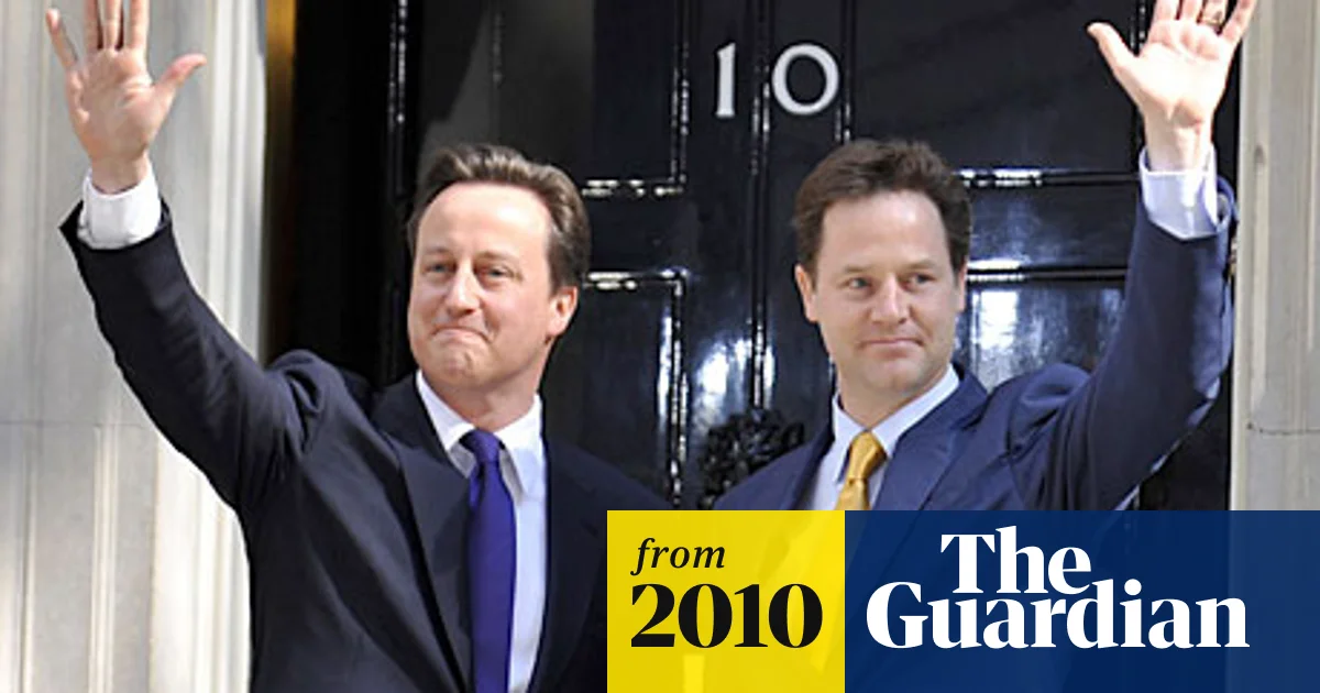 <p>In 2010, no party wins,<br>So they make a coalition government,<br>to get inside No. 10!</p>