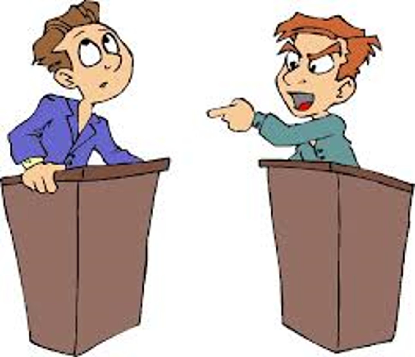 <p>to give reasons for or against something; to try to make someone agree with you</p>