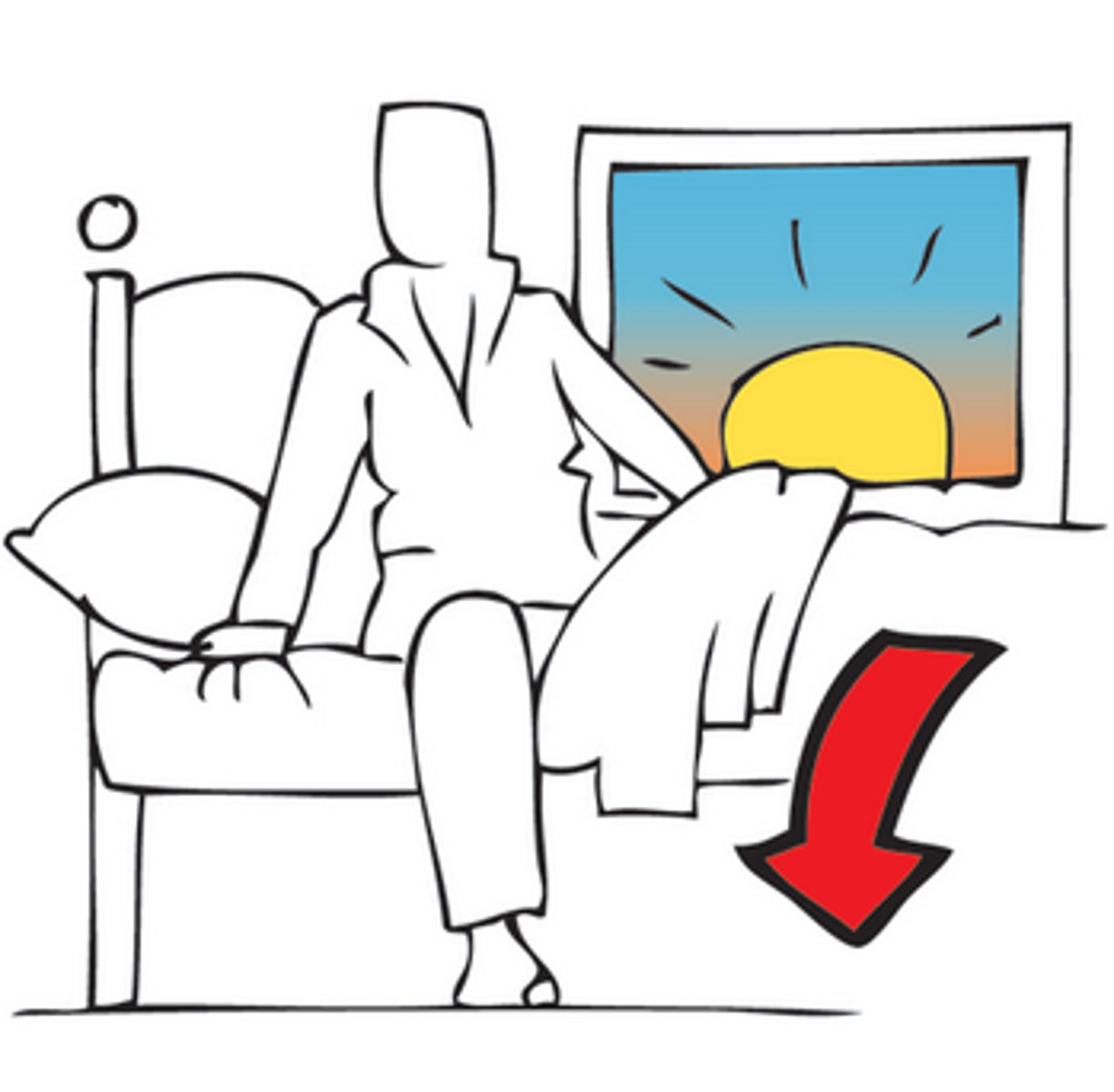 <p>To physically get out of bed or stand up from a chair.</p>