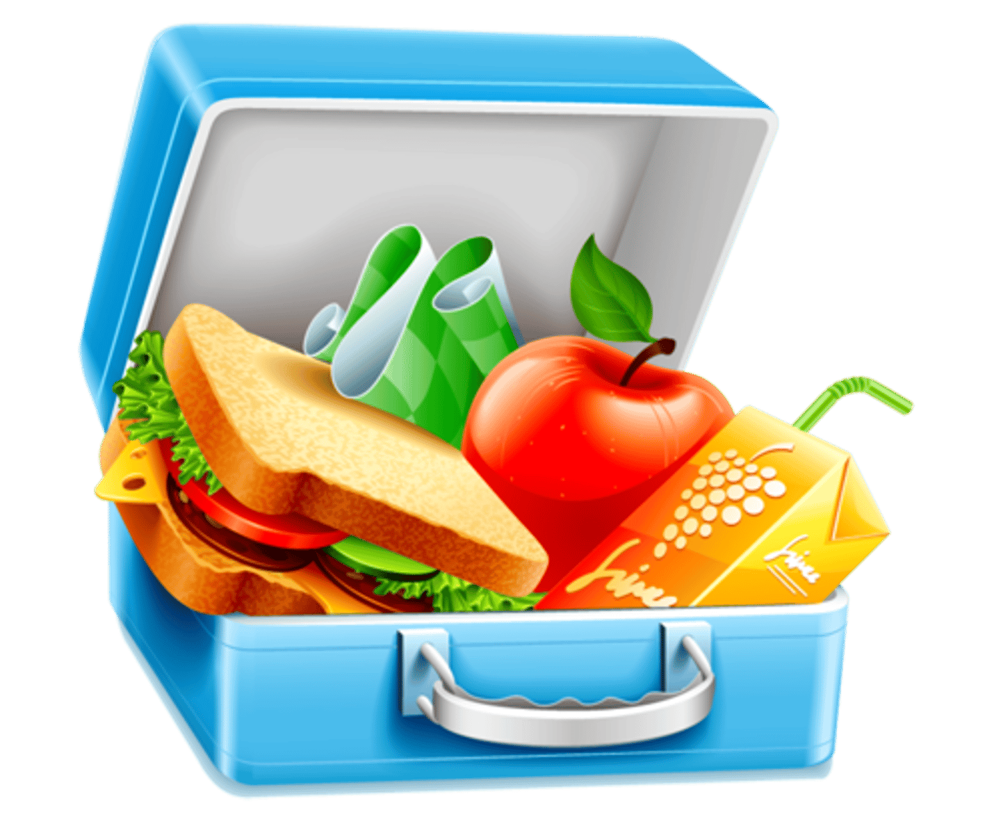 <p>The food is in the lunch box.</p>