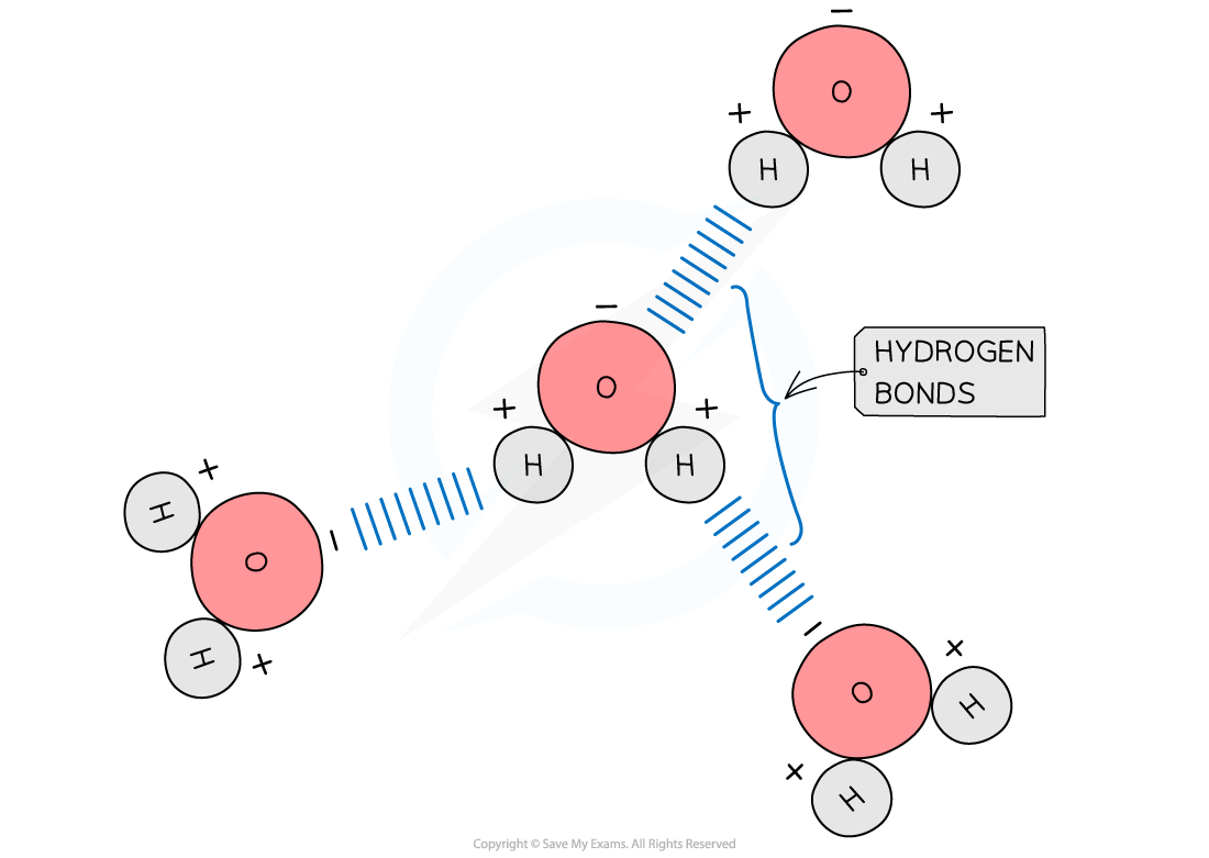 <ul><li><p>type of intermolecular attraction (NOT a covalent bond!)</p></li><li><p>formed by a H atom covale ntly bonded to a very electronegative atom (such as an N, O or F atom) and another electronegative atom</p></li><li><p>this is made possible due to the partial charges of the atoms</p></li><li><p>single hydrogen bonds are weak, but many hydrogen bonds are strong</p></li></ul><p></p>