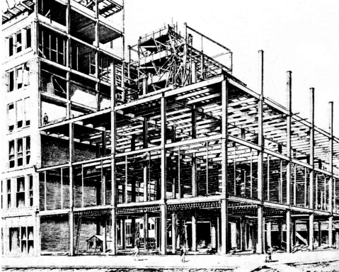 <p>The Home Insurance Building, Chicago, Illinois, by William Le Baron Jenney</p>