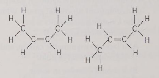 <p>The two molecules shown in Figure 4.3 are best described as</p><p>A) enantiomers.</p><p>B) radioactive isotopes.</p><p>C) structural isomers.</p><p>D) nonisotopic isomers.</p><p>E) geometric isomers.</p>