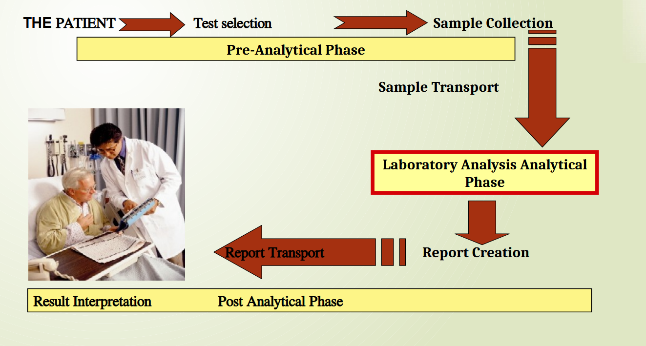 <ul><li><p>occurs before testing of sample occurs </p><ul><li><p>test selection</p></li><li><p>Test collection</p></li><li><p>sample transport </p></li><li><p>errors in processing </p></li></ul></li></ul><p>Examples include:</p><ul><li><p>Wrong sample collected</p></li><li><p>Sample mislabeled or unlabeled</p></li><li><p>Sample stored inappropriately before testing</p></li><li><p>Sample transported inappropriately</p></li><li><p>Reagents or test kits quality damaged by improper storage</p></li><li><p>Needle stick Injury</p></li></ul><p></p>