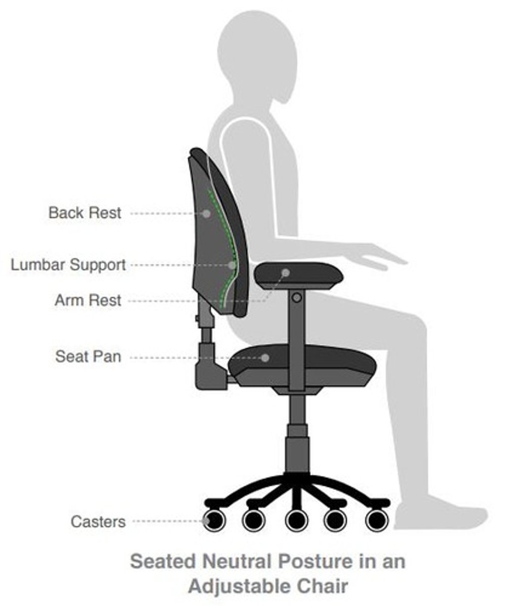 <p>Chair adjustable for individual user dimensions.</p>