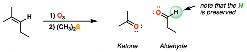 <p>1) O₃ 2) DMS [same as (CH<sub>3</sub>)<sub>2</sub>S ]</p>