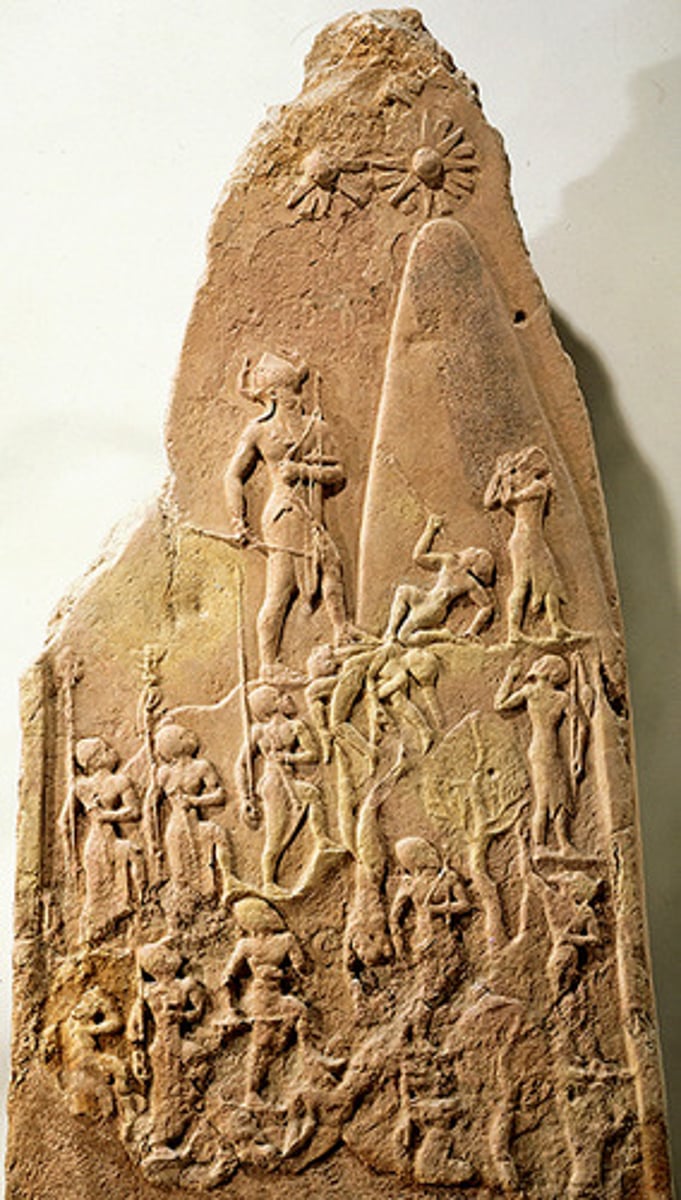 <p>The Akkadian ruler who had a temple built for him</p>