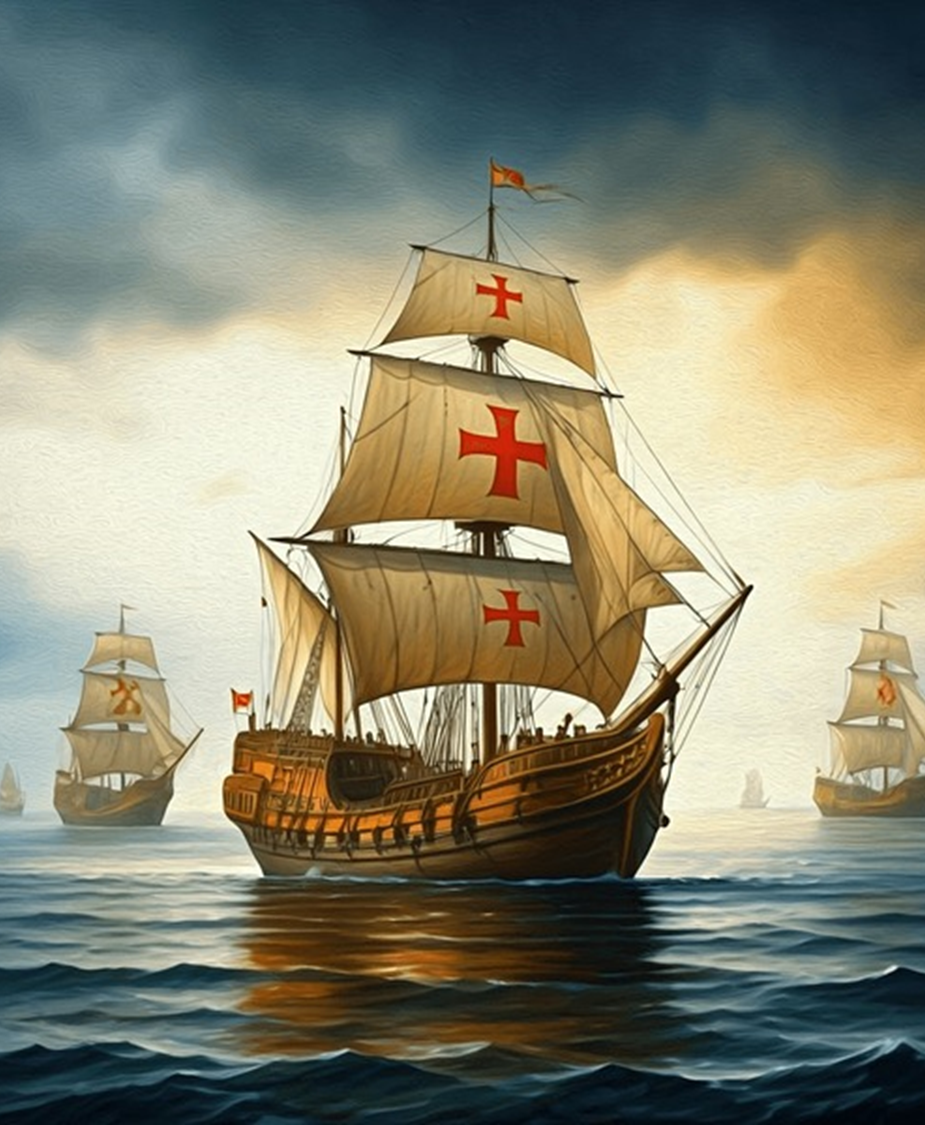 <p><span>Spanish and Portuguese sailing ships used the 15th and 16th centuries</span></p>
