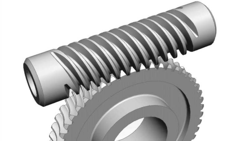 <p>Worm and worm gear</p>