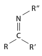 <p>a functional group or chemical compound containing a carbon-nitrogen double bond (C=N)</p>