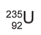 <p>What is the atomic number of Uranium, given the isotope symbol </p><p>a. 235</p><p>b. 92</p><p>c. 235-92=143</p><p>d. 235+92=327</p>