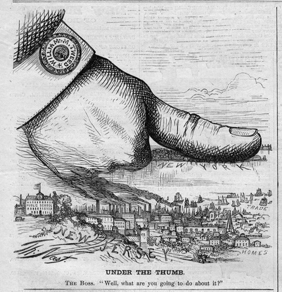 <p>Leader of Tammany Hall, notorious for corruption.</p>