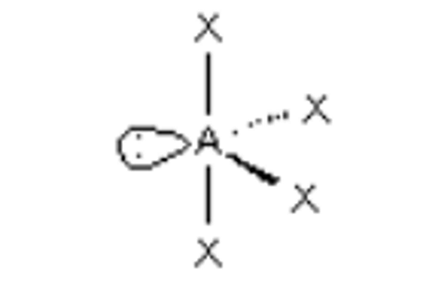 <p>What shape? 5 electron domains with 1 non bonding pair</p>