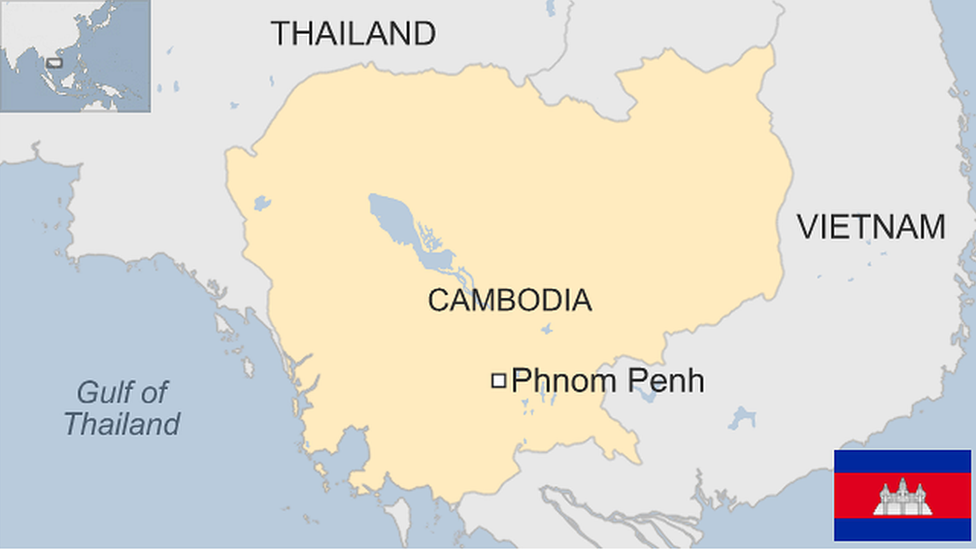 <p>bordered by Thailand to the northwest, Laos to the north, and Vietnam to the east,</p>