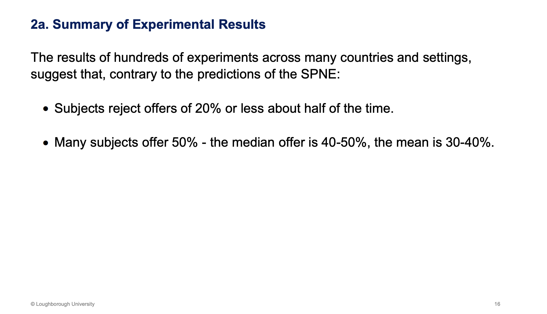 <p>P1 typically offers half of the pot, theory based they shouldn't</p>