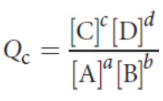 <p>At any point in time during a reaction, we can measure the concentrations of all of the reactants and products to indicate how far the reaction has proceeded toward equilibrium</p><p>Q &lt; Keq</p><ul><li><p>the forward reaction has not yet reached equilibrium.</p></li><li><p>There is a greater concentration of reactants (and smaller concentration of products) than at equilibrium.</p></li><li><p>The forward rate of reaction is increased to restore equilibrium.</p></li></ul><p>Q = Keq</p><ul><li><p>the reaction is in dynamic equilibrium.</p></li><li><p>The reactants and products are present in equilibrium proportions.</p></li><li><p>The forward and reverse rates of reaction are equal.</p></li></ul><p>Q &gt; Keq</p><ul><li><p>the forward reaction has exceeded equilibrium.</p></li><li><p>There is a greater concentration of products (and smaller concentration of reactants) than at equilibrium.</p></li><li><p>The reverse rate of reaction is increased to restore equilibrium.</p></li></ul><p></p>
