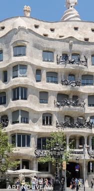 <p>_______________ (1904), also called La Pedrera (“the rock quarry”), is a large, six-story apartment house built around open courtyards. It has a rippling cement exterior with iron-railed balconies.</p>