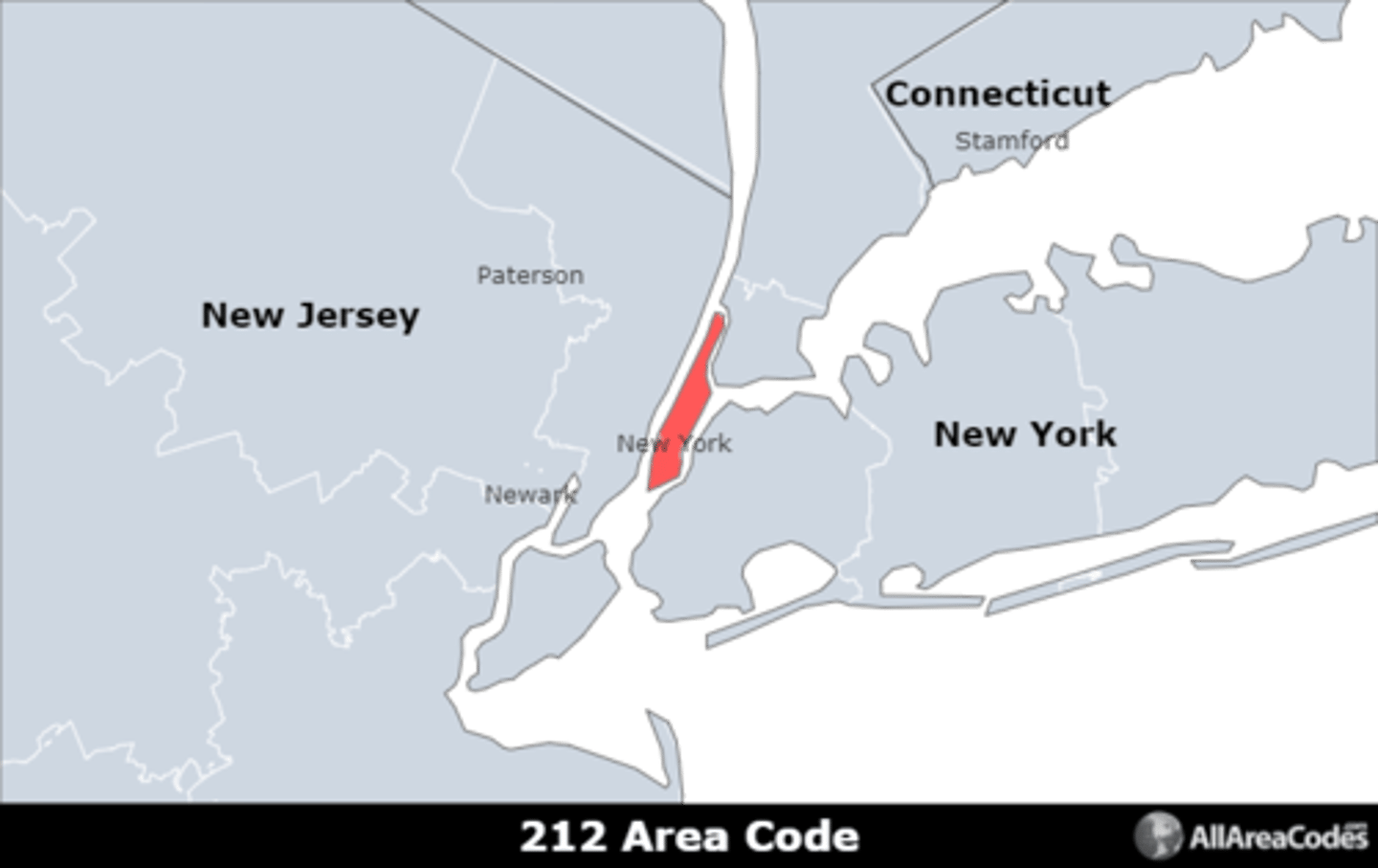 <p>Area code 212 serves Manhattan in New York City, NY. It overlaps coverage areas with area codes 332, 646, and 917.</p>
