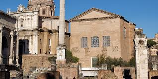 <p> the Senate House of ancient Rome, located in the Roman Forum. It was commissioned by Julius Caesar in 44 BCE to replace an earlier Senate building, the Curia Hostilia. However, Caesar's assassination delayed its completion, and it was finished by his heir, Augustus, in 29 BCE.</p>