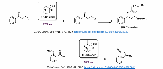 <p>B-chlorodiisopinocampheylborane </p><p>Highly enantioselective </p><p></p>