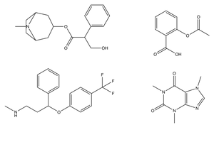 <p>simplified displayed formula:</p><ul><li><p>H atoms not shown (unless part of a functional group)</p></li><li><p>C atoms represented by corners</p></li><li><p>double bonds shown</p></li><li><p>other atoms shown</p></li></ul><p></p>