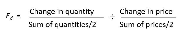 <p>Ensures consistent results of Elasticity</p><ul><li><p>Inelastic: E<sub>d</sub> < 1</p></li><li><p>Elastic: E<sub>d</sub> > 1</p></li><li><p>Unit Elastic: E<sub>d</sub> = 1</p></li></ul><p>Absolute value<br></p><p></p>