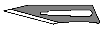 <p><span style="font-family: Calibri">Used for making precise or sharply angled incisions.</span></p>
