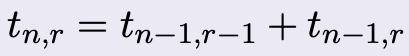 <p>Notation: tn,r</p><ul><li><p>n = row</p></li><li><p>r = position</p></li></ul>