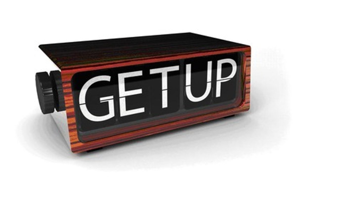 <p>We got ourselves up.</p>