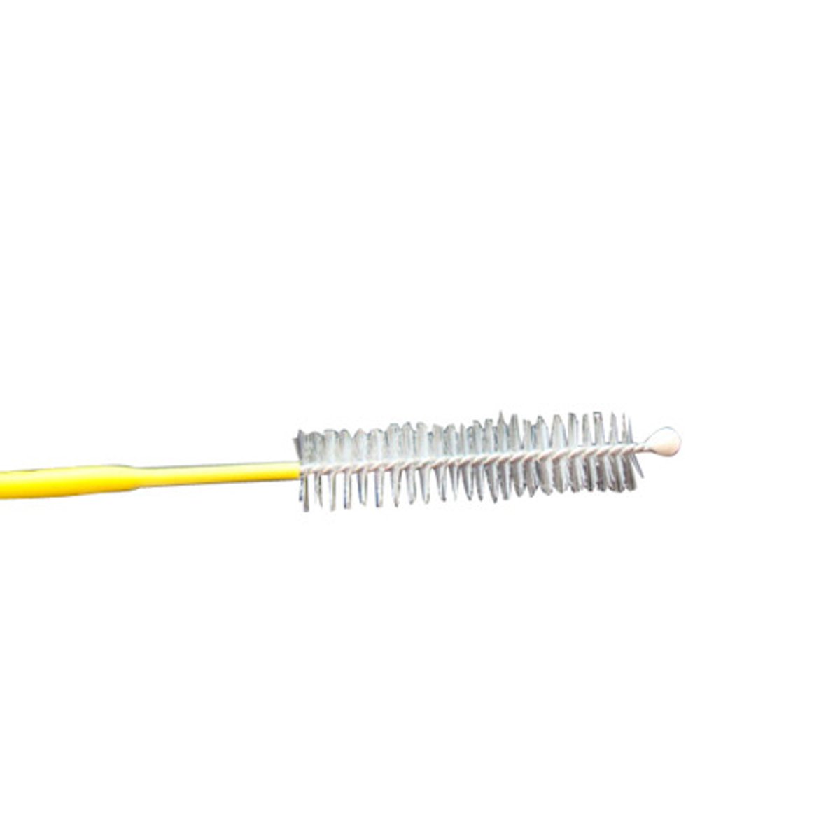 <p>bristles with wire handle; used to scrub small diameter glassware</p>