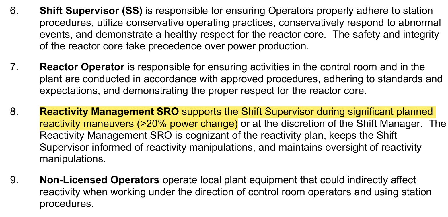 <p>NMP-OS-001 Reactivity Management Program</p><p>Reactivity Management SRO requirement/definition</p>