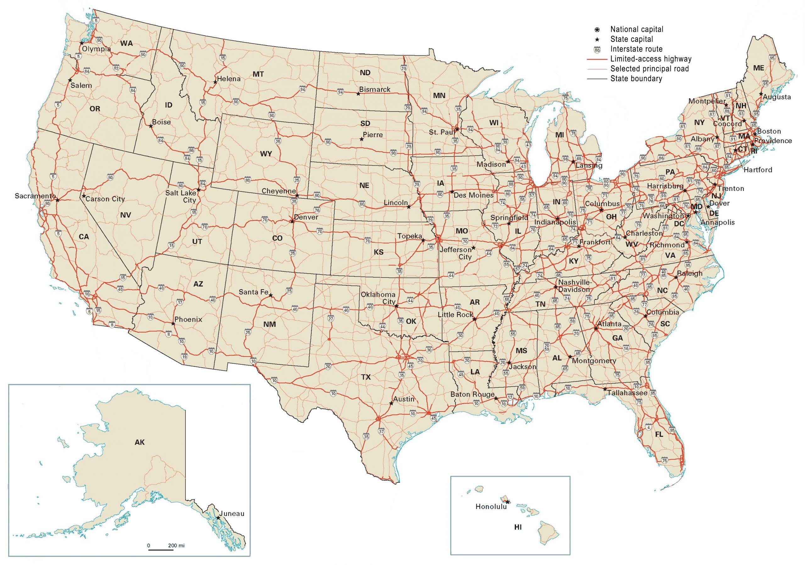 <p>show and label highways, streets, and alleys</p>