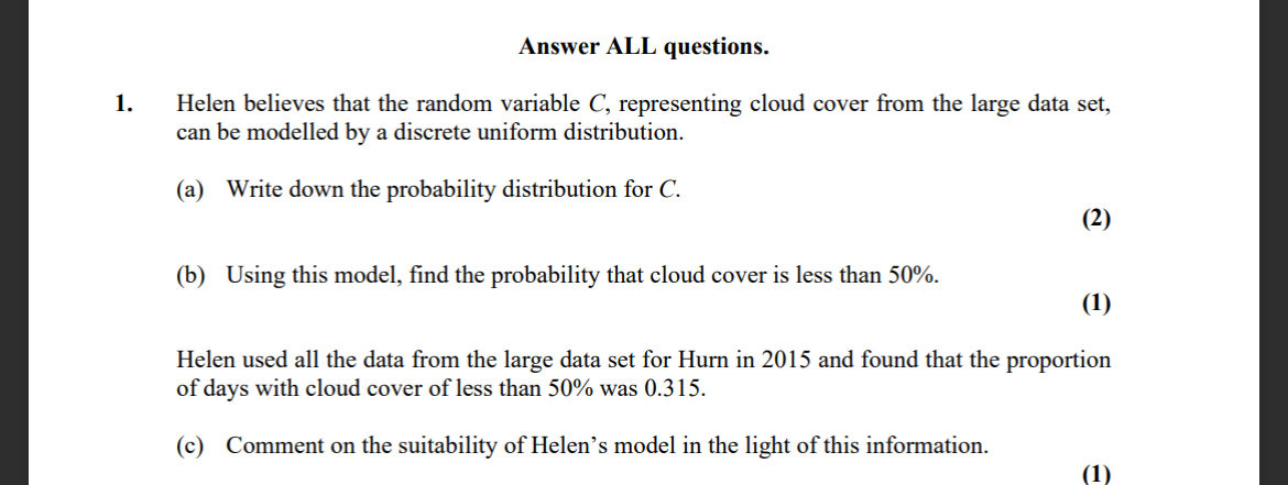 <p>Q) do part c given p =4/9 for part b</p>