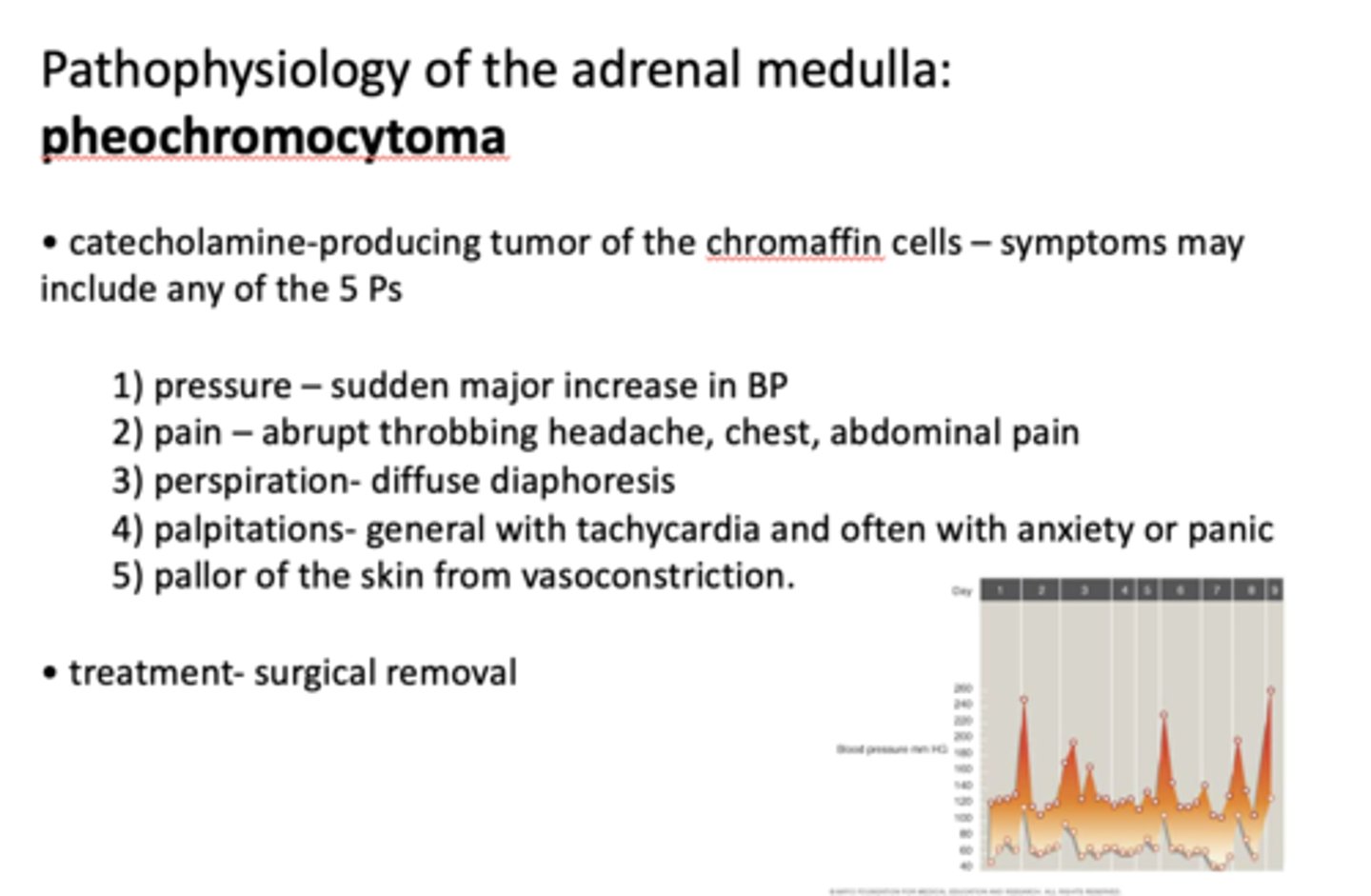 <p>pheochromocytoma</p>