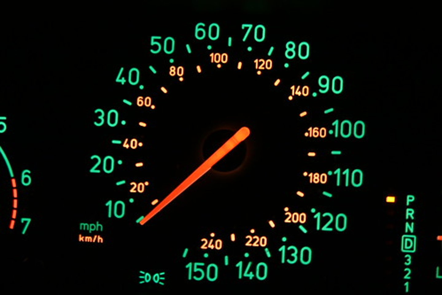 <p>instrument for measuring speed; tachometer</p>