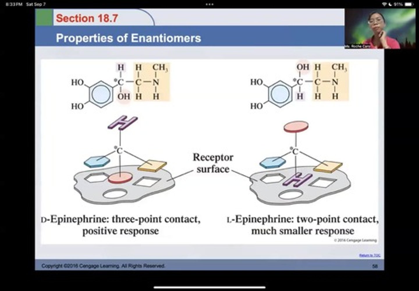 <p>The response of the body to the right-handed hormone is 20 times greater than responses to the left-handed form.</p>