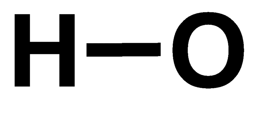<p>H-O. The oxygen is then bonded to a carbon/ </p>
