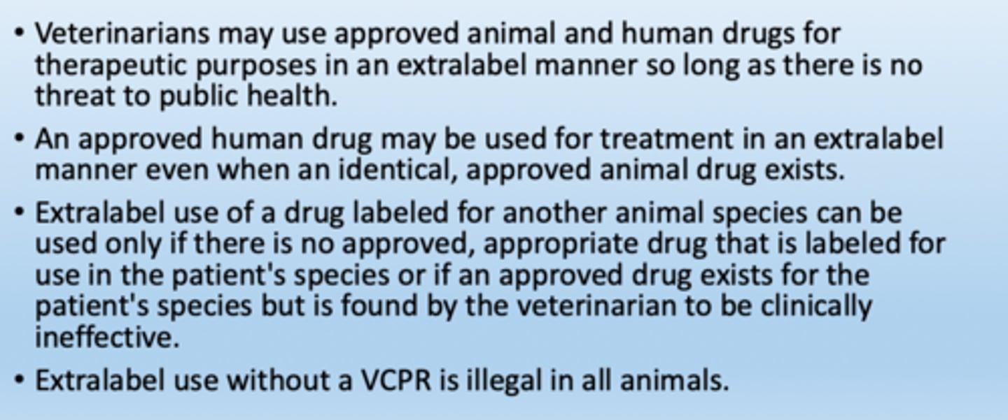 <p>Used in a manner other than what is specified on the approved label directions.</p>