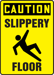 <p>The floor</p><p>The floor was slippery so I walked carefully.</p>