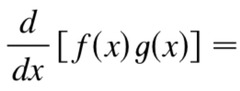 <p>derivative of the multiplaction of two functions</p>