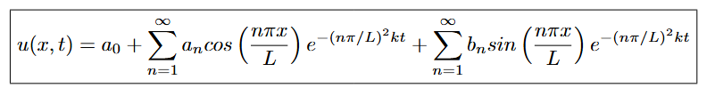<p>If you have a Fourier series, as shown in the image, what are all the unknown Fourier coefficients equal too</p>