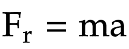 <p>Resultant force = mass * acceleration</p>