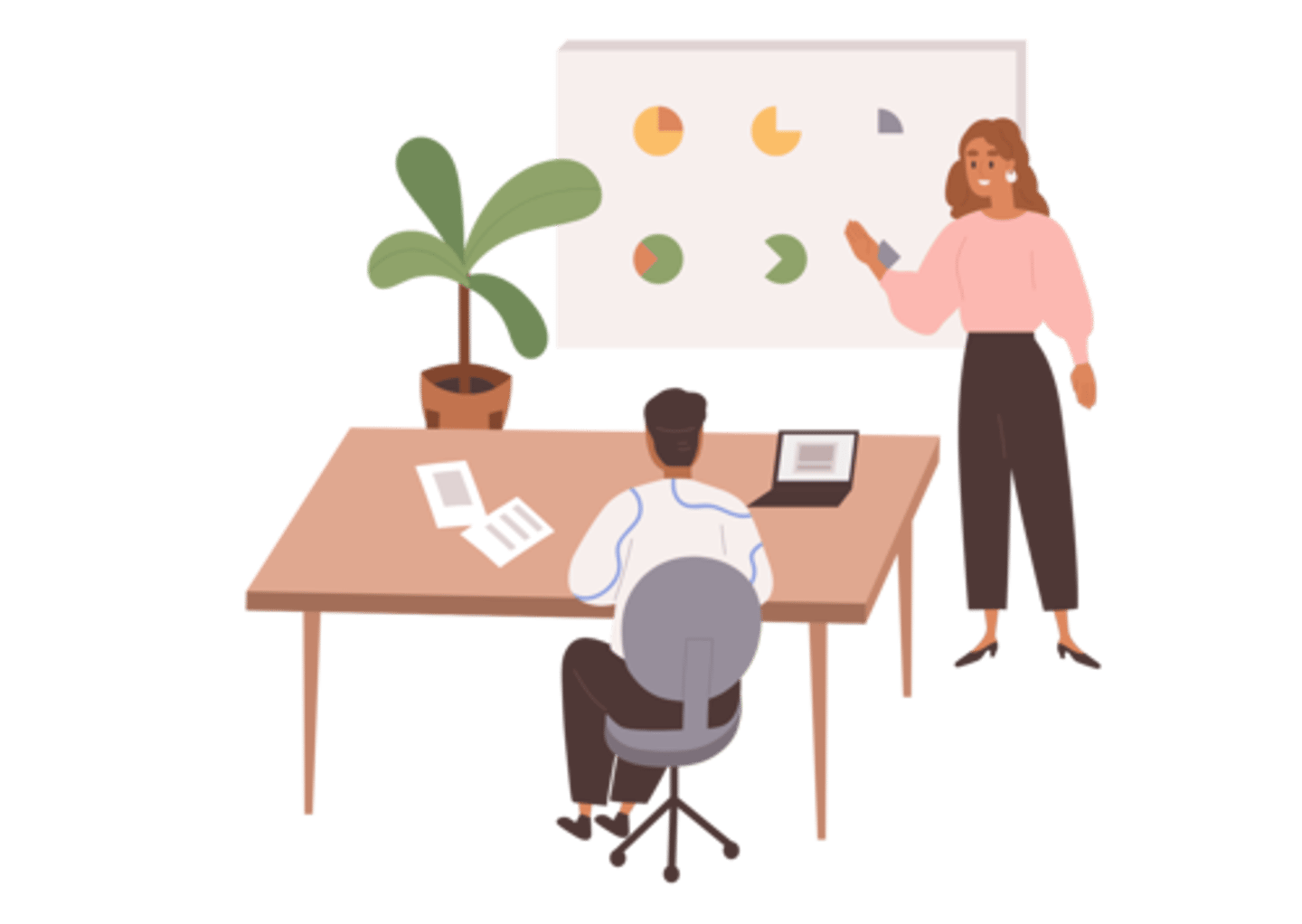 <p>Step back and not be in a position of responsibility.</p><p>In the recent meetings, she has decided ____________________ and let others lead the discussion.</p>