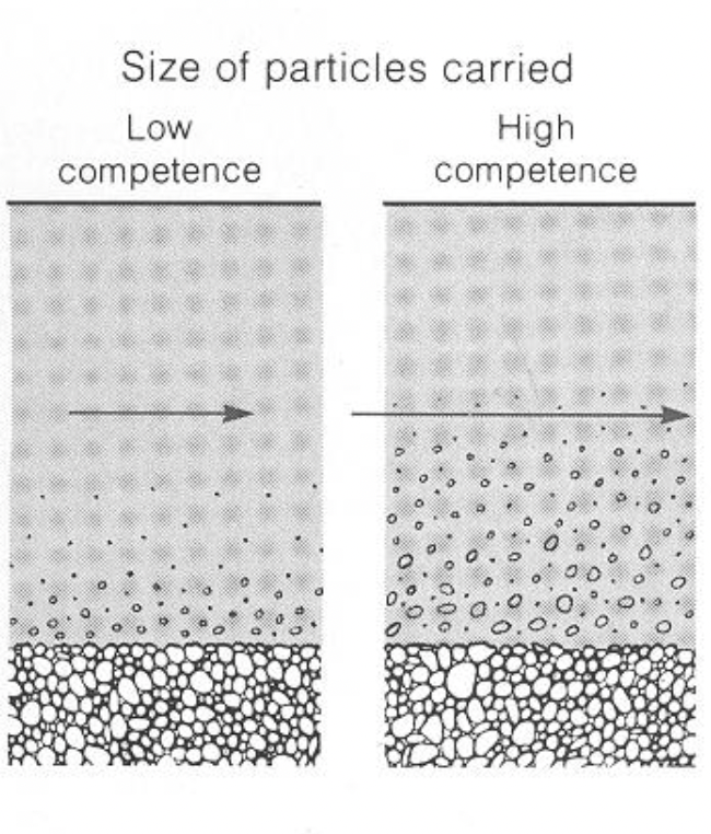 **Competence** is size, controlled mostly by the current speed