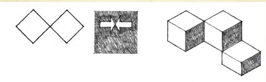 <p><span>The volumes share a common edge and can pivot about that edge.</span></p>
