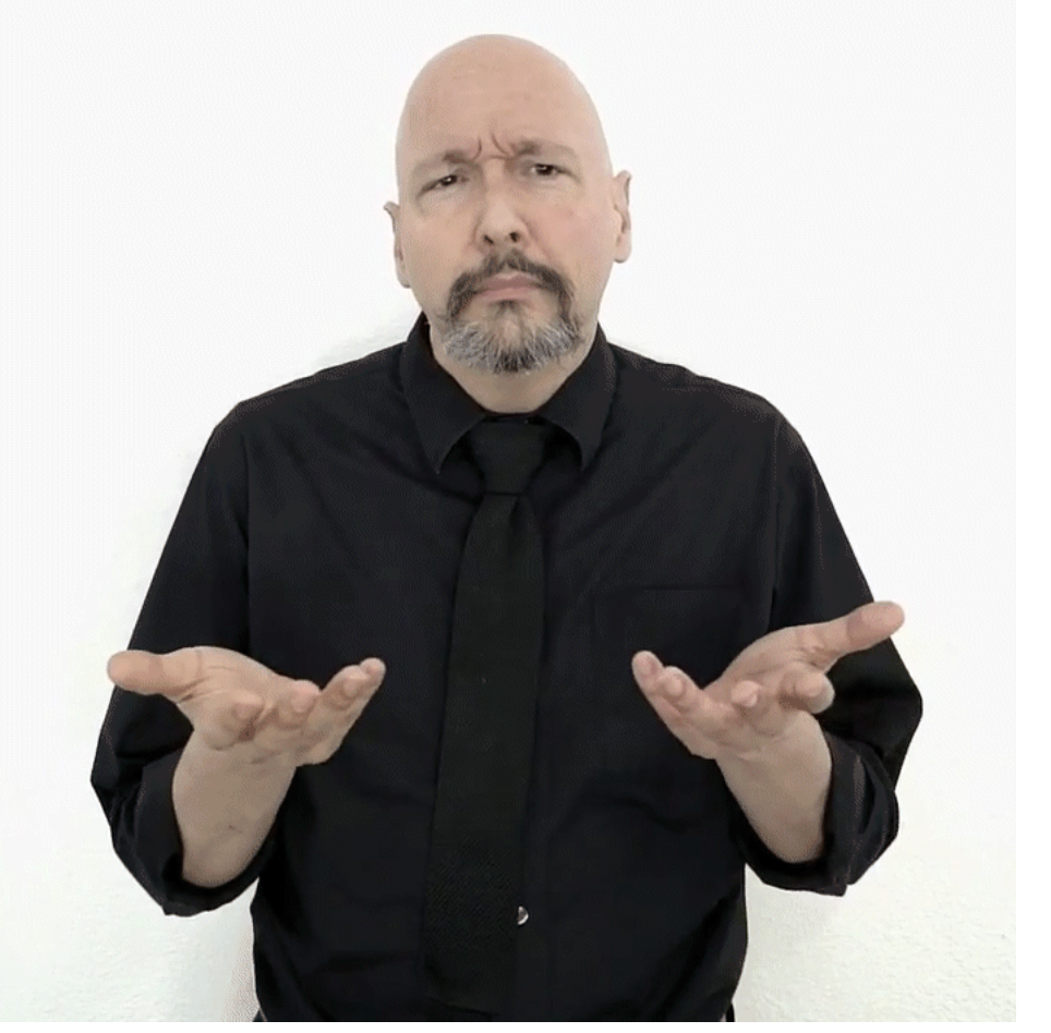 <p>move the hands slightly side to side*</p>